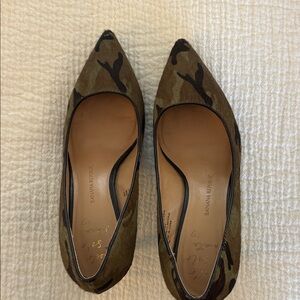Banana Republic Camouflage Pointed Heels  - Olive & Brown